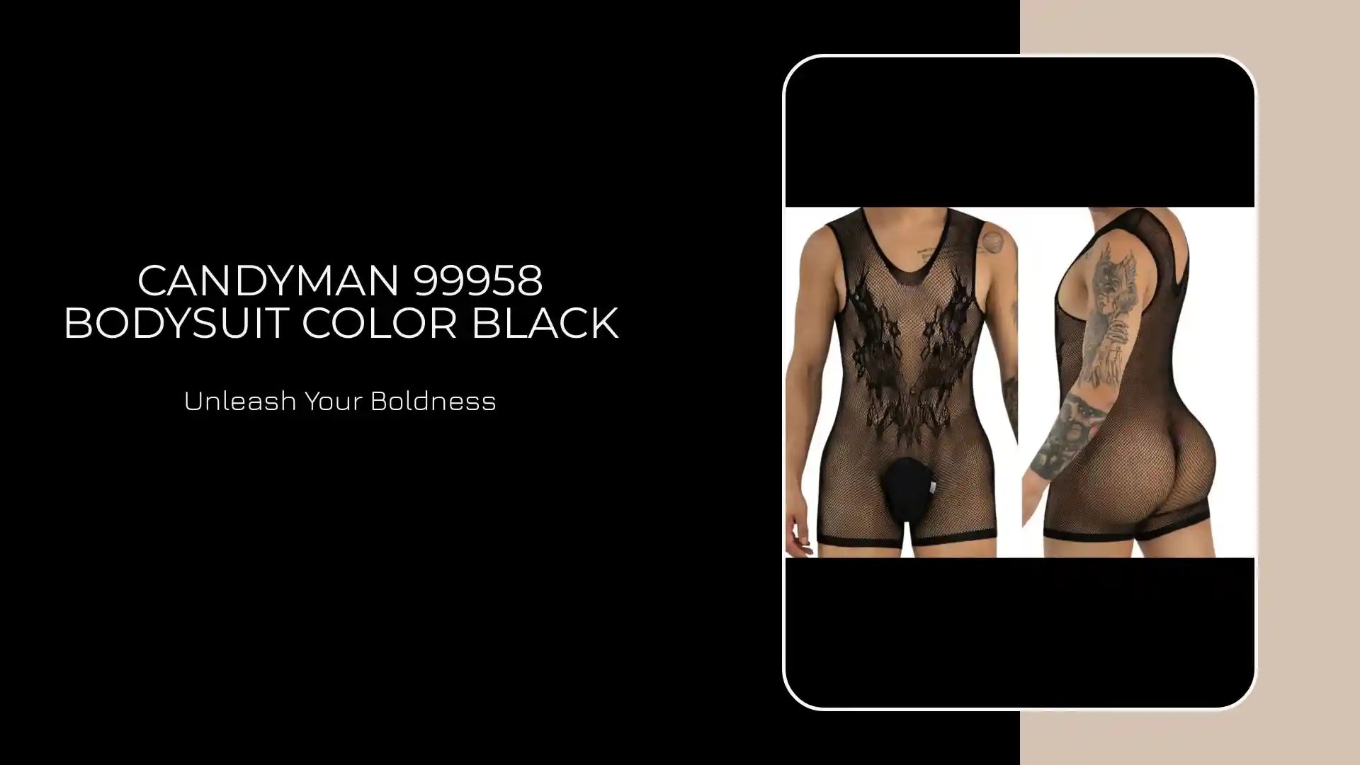 CandyMan 99958 Bodysuit Color Black by@Outfy