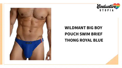 WildmanT Big Boy Pouch Swim Brief Thong Royal Blue by@Outfy