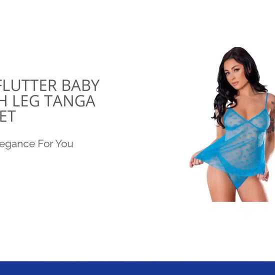 Magic Silk Flutter Baby Doll &amp; High Leg Tanga Set by@Outfy