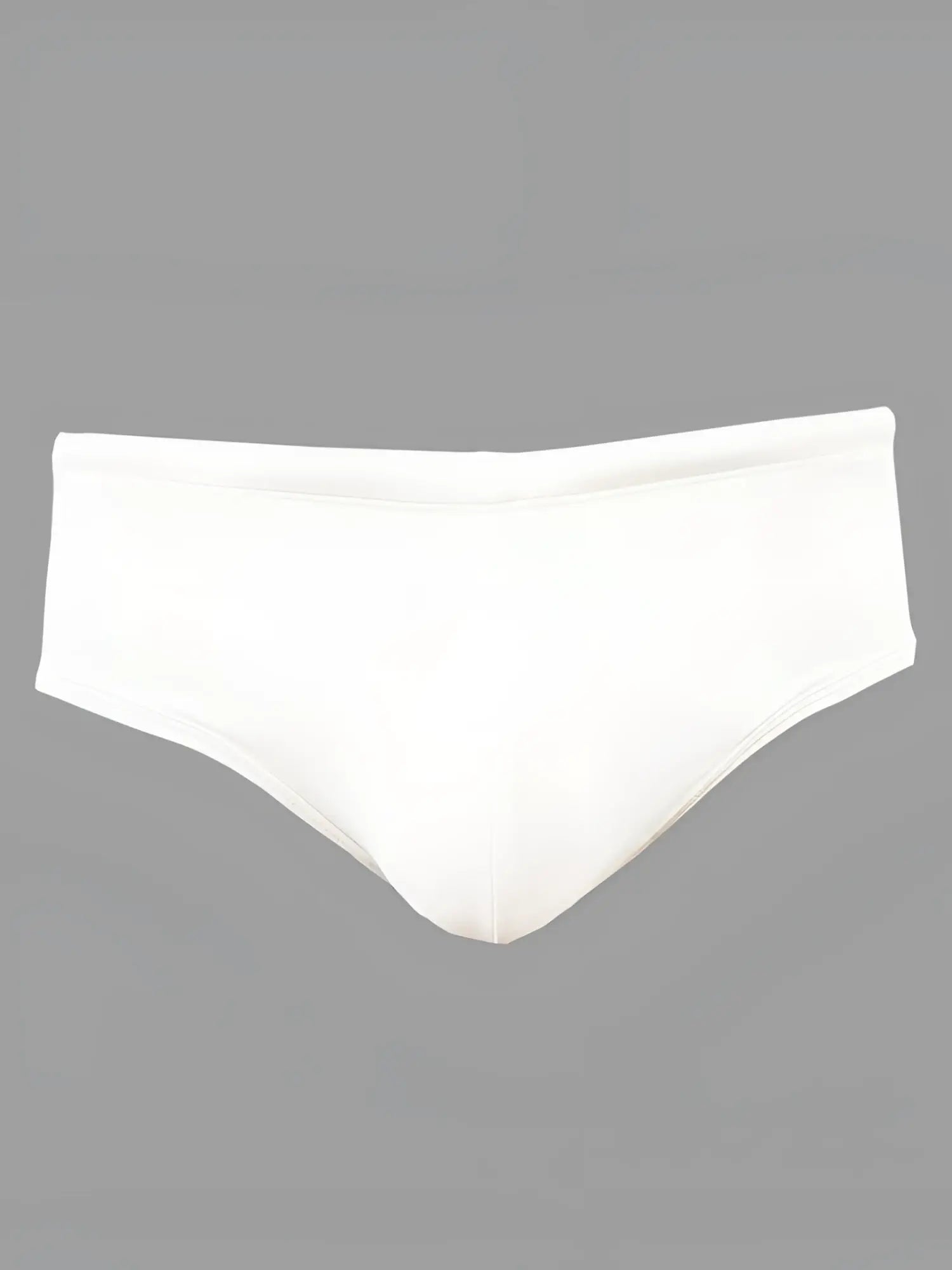 White pride 11 swim brief with a smooth seamless design ideal for comfortable swimming and beachwear