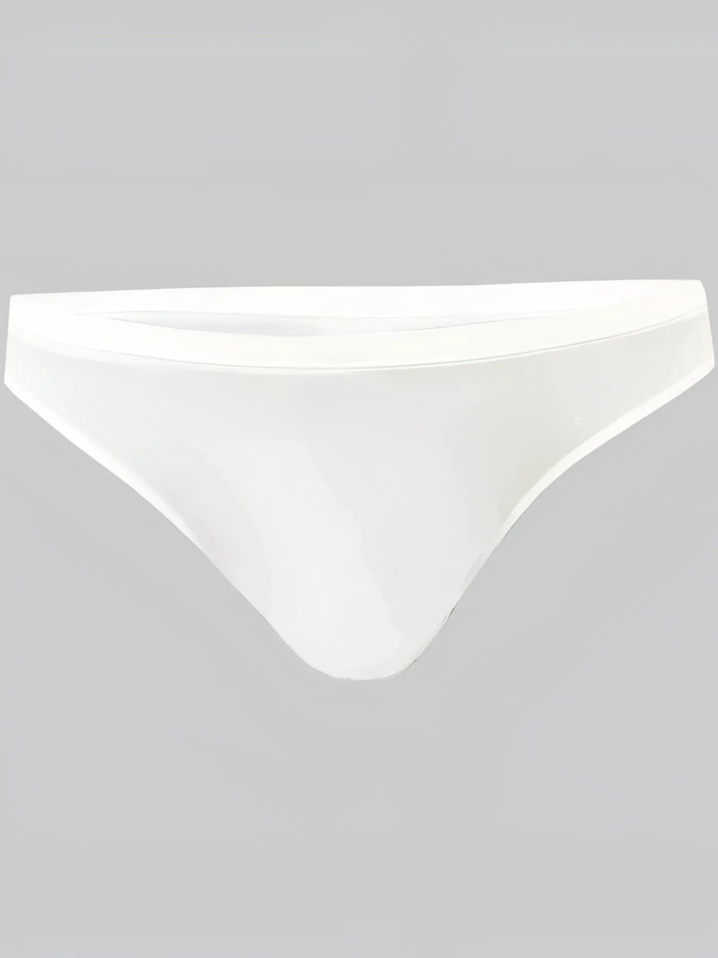 White pride bikini seamless bottom with smooth stretchy fabric and classic triangle cut front view
