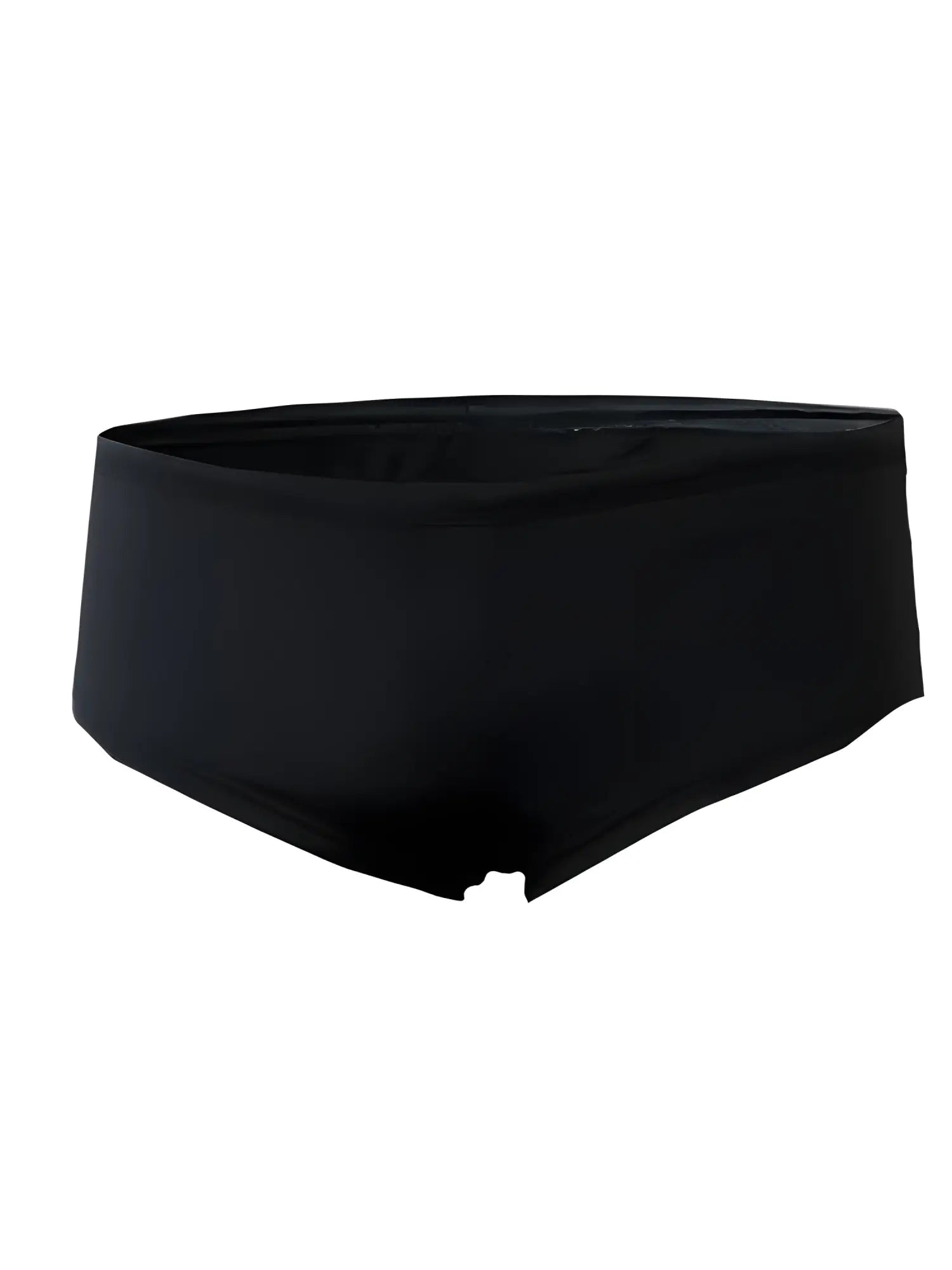 Black pride justin brief swim trunks with a smooth sleek design made of lightweight quick-dry fabric