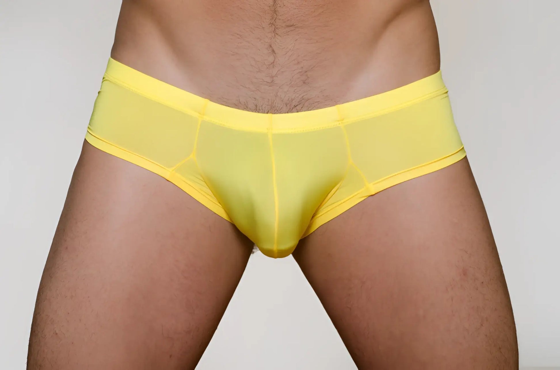 Bright yellow pride metro bunz boxer briefs with plus pouch made of smooth stretchy fabric and subtle seam detailing