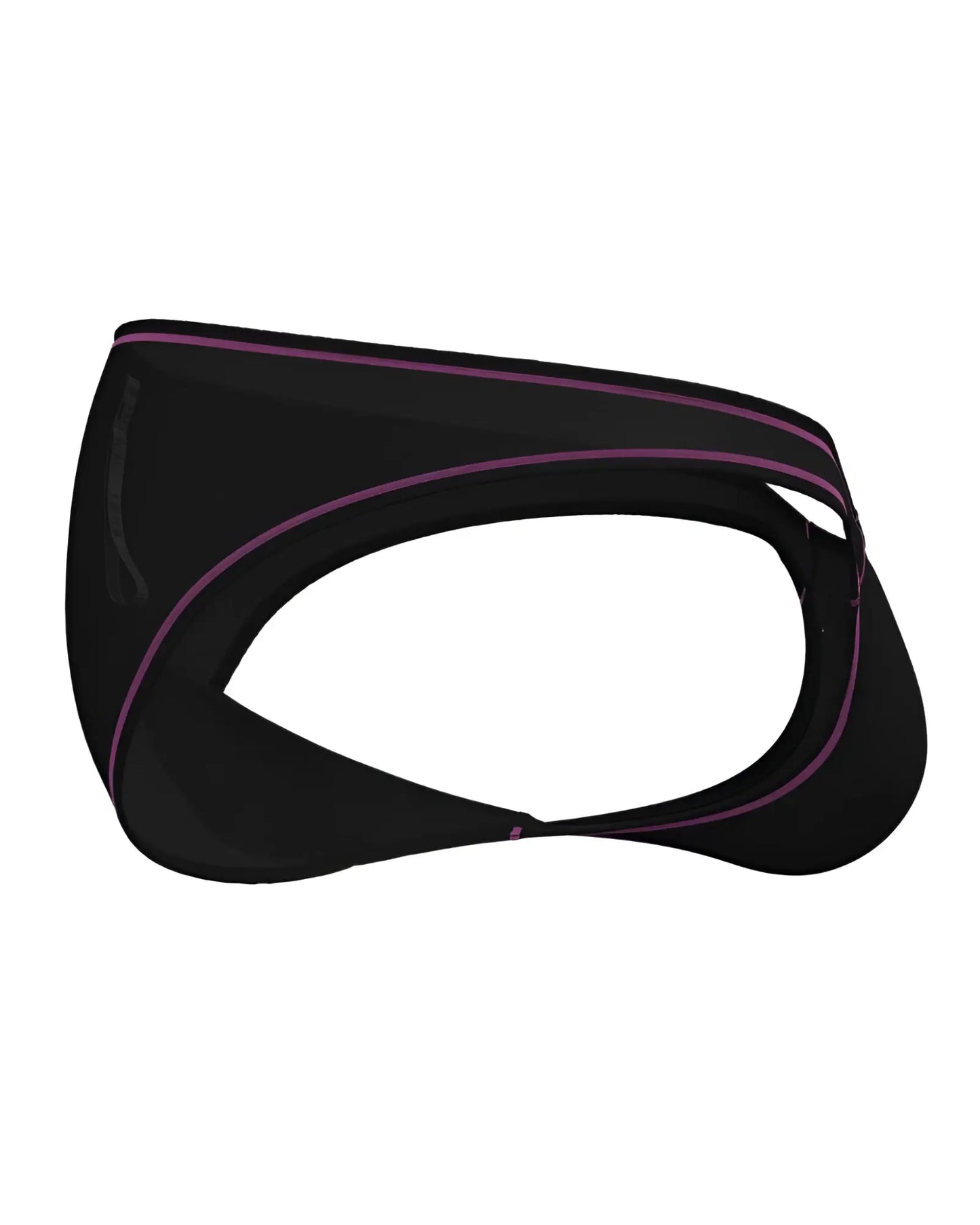Black athletic briefs private structure epus4563 prime eutopia bikini brief in charcoal with purple stitching and sleek design