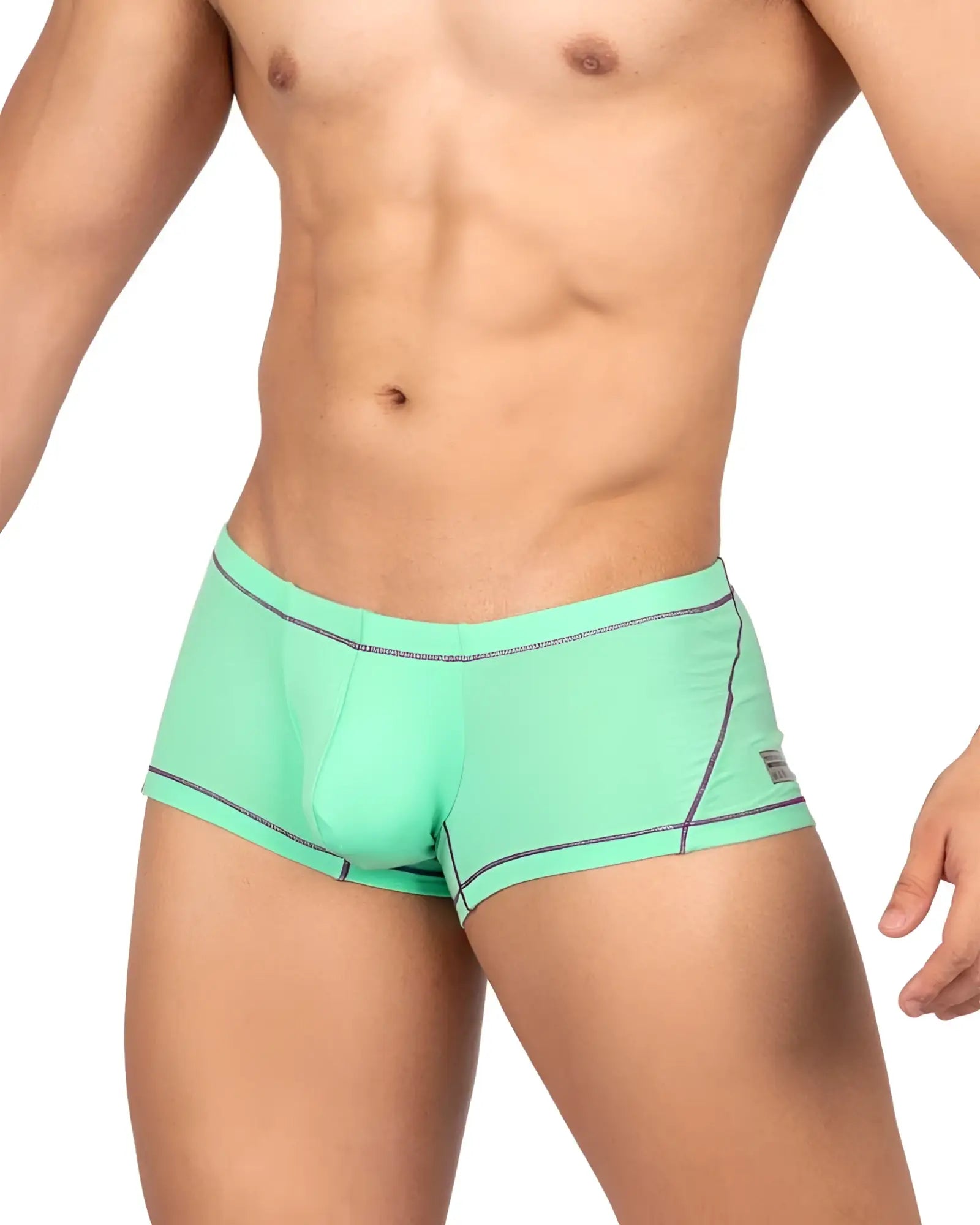 Mint green private structure epus4570 prime elysian hipster briefs with black trim and side brand tag