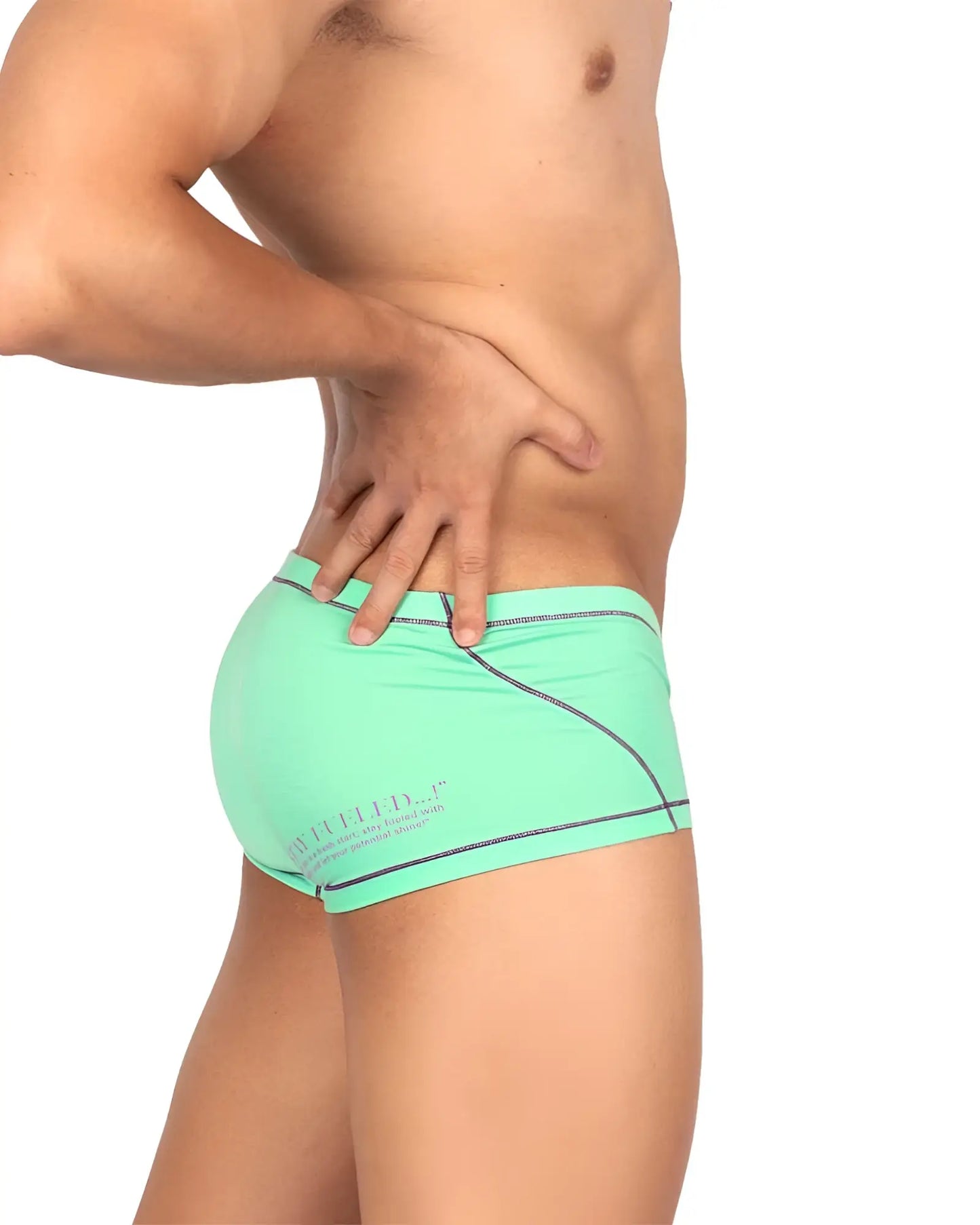 Private Structure EPUS4570 Prime Elysian hipster athletic briefs in mint green with black trim and subtle waistband logo