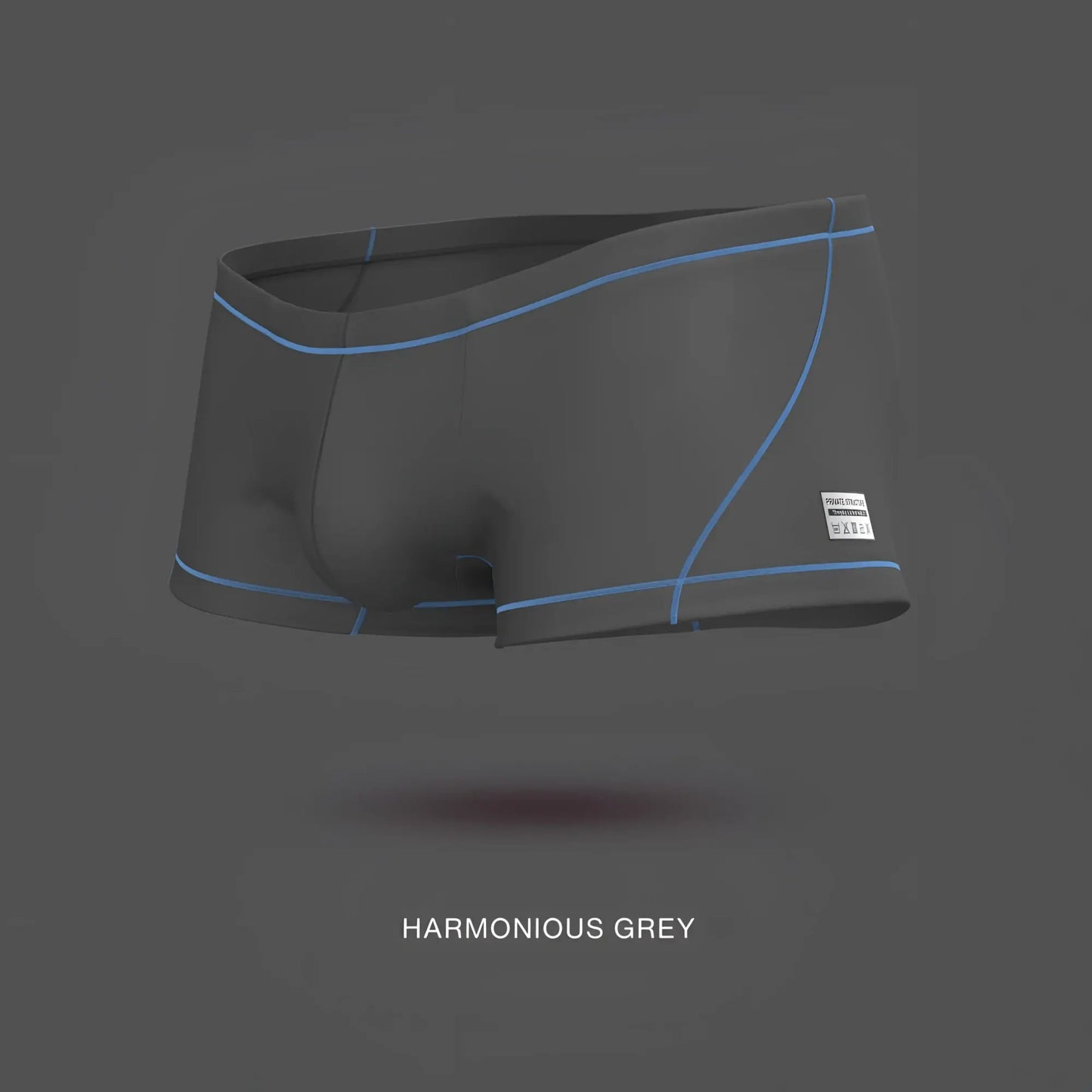Harmonious grey private structure epus4570 prime elysian hipster briefs with light blue stitching and subtle brand label