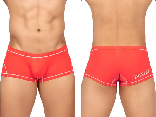 Bright red private structure epus4570 prime elysian hipster men’s briefs with white stitching and stay future logo on back