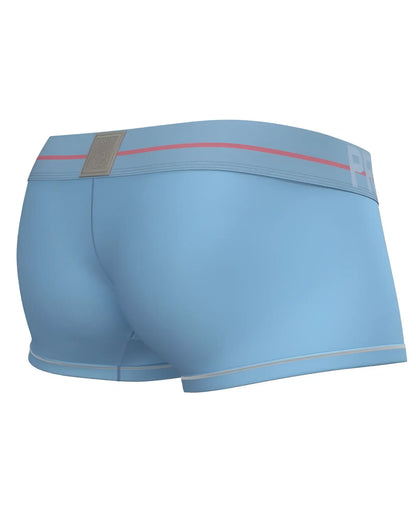 Light blue private structure moux4103 mo lite mid waist trunk boxer briefs with pink waistband stripe and metallic tag