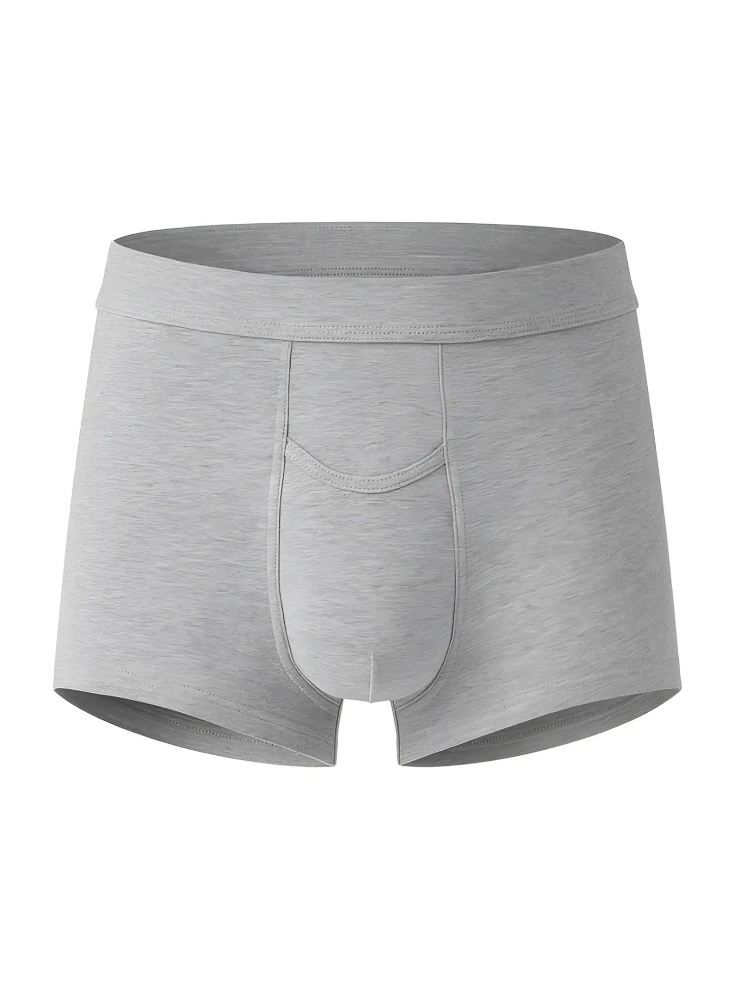 Purecomfort cotton trunk gray heathered cotton briefs with front pocket and elastic waistband for everyday comfort
