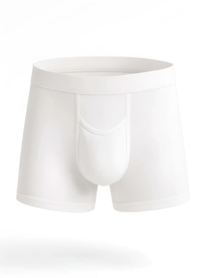 White men’s cotton briefs purecomfort cotton trunk with smooth seamless design and supportive pouch