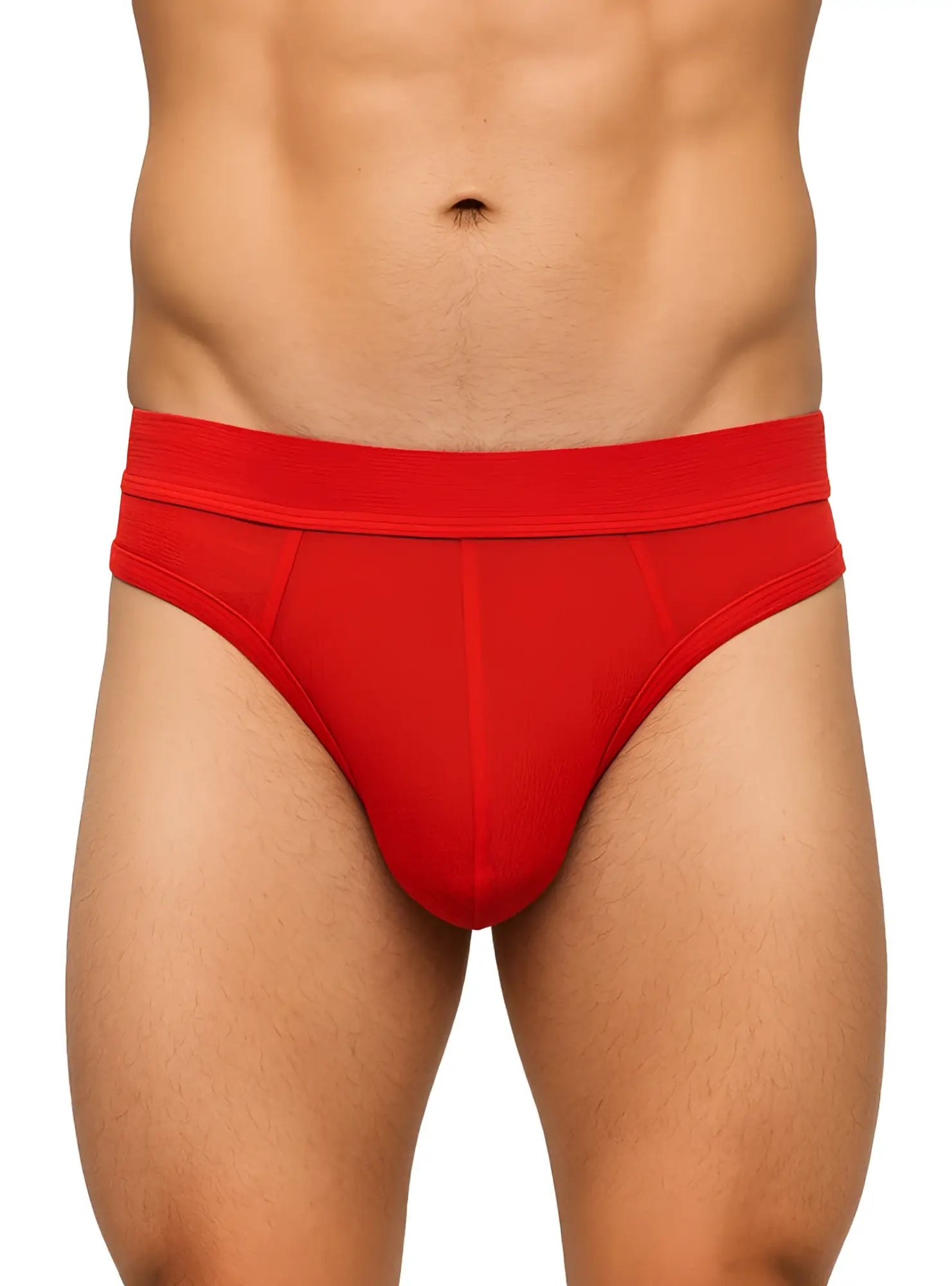 Red Relax Thong men’s briefs in red with a snug fit and elastic waistband for comfortable support
