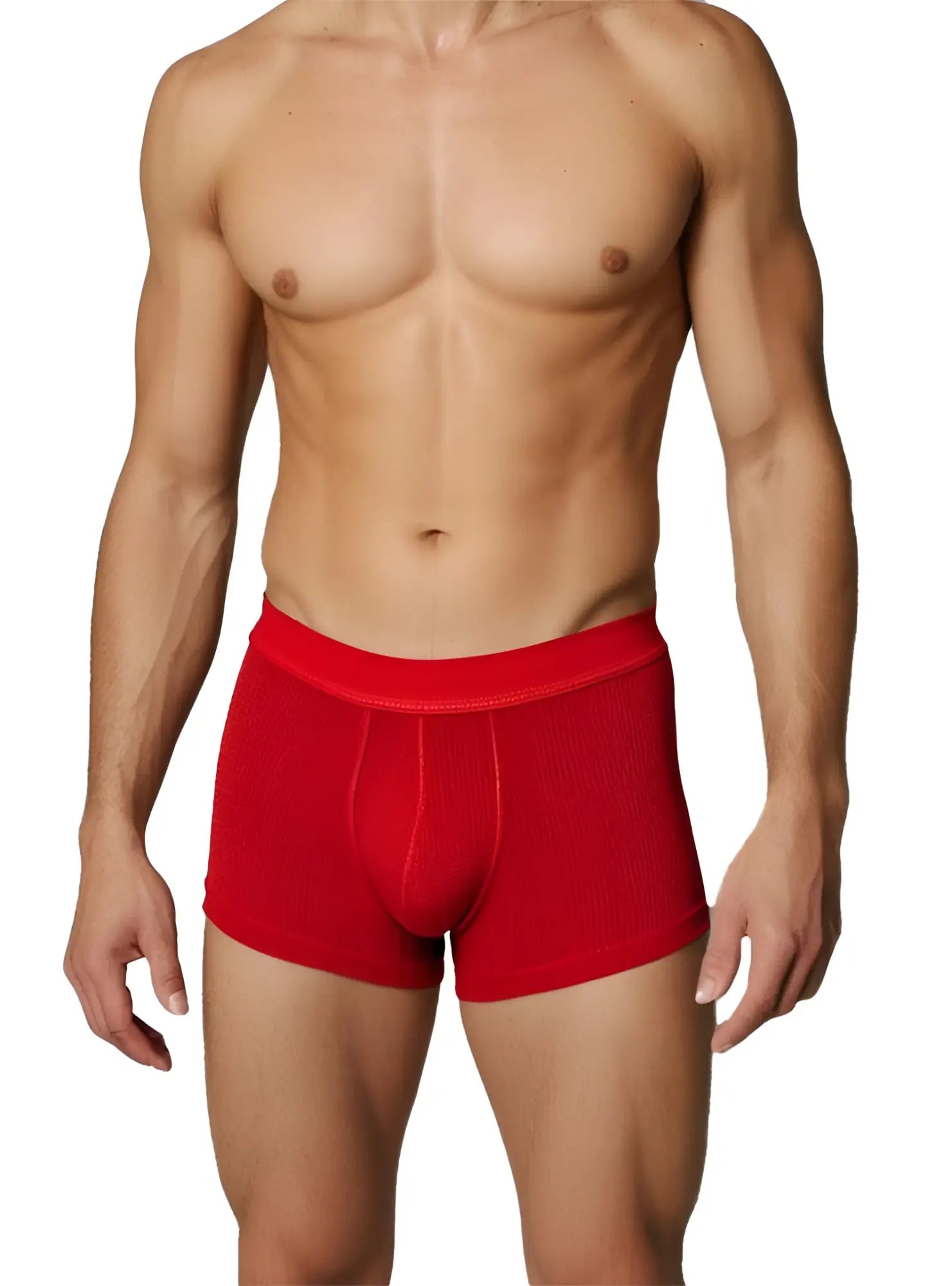 Red relax trunk red ribbed boxer briefs with a snug contoured fit designed for comfort and support