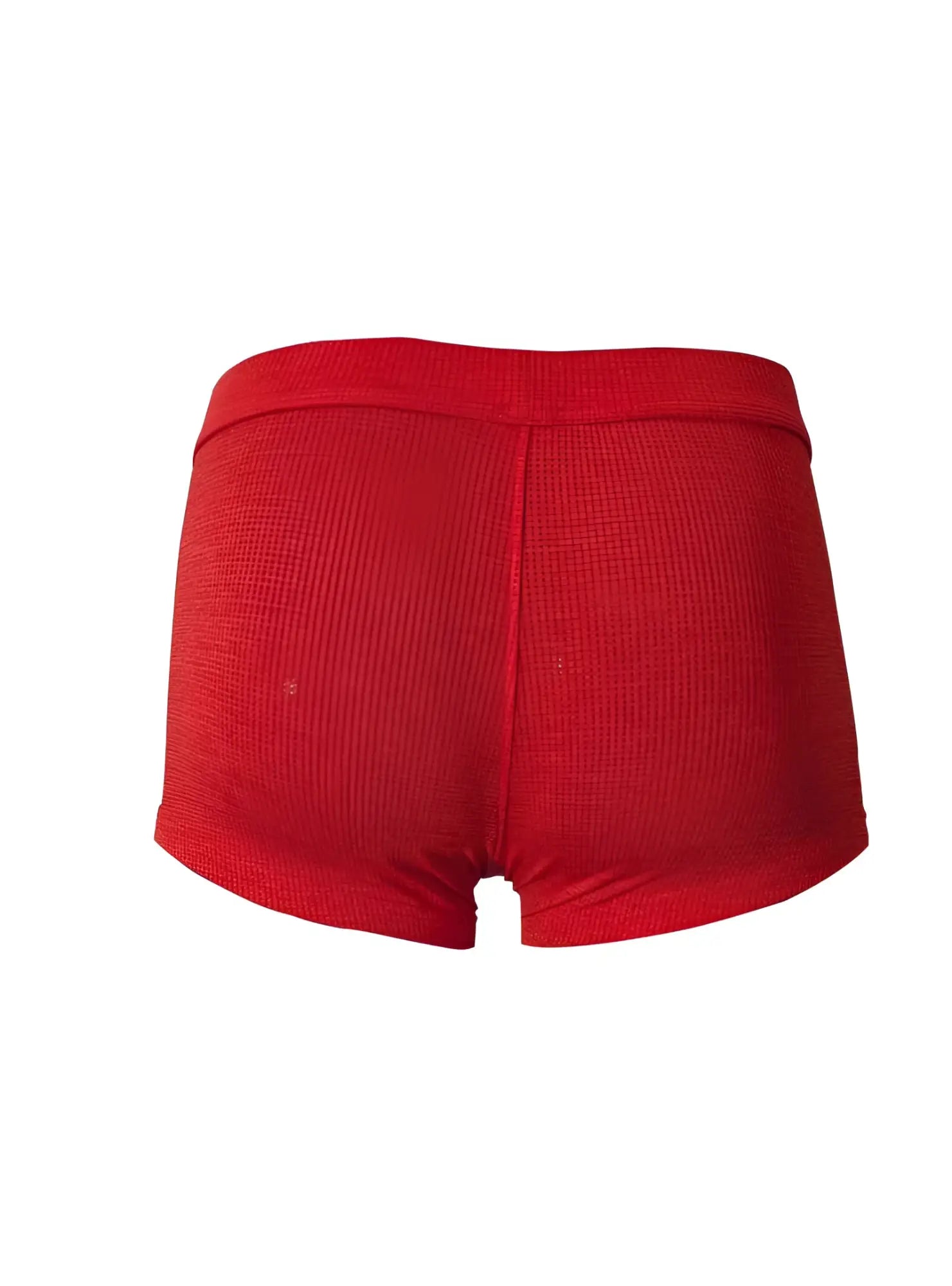 Red relax trunk red ribbed fabric shorts with snug fit and elastic waistband for comfortable wear