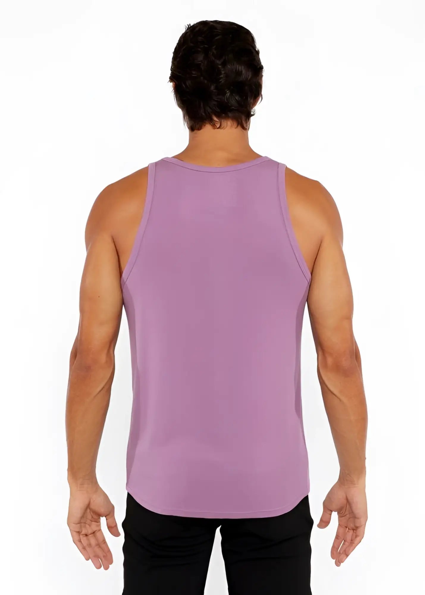 A sleek lavender rib modal tank top with a fitted design perfect for casual wear