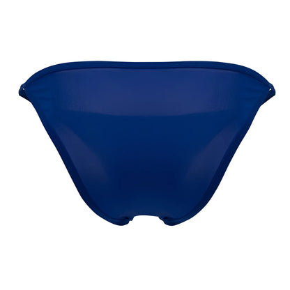 Deep blue sheer mesh bikini bottom with sleek minimalist design from roger smuth rs084 bikini color royal blue