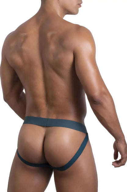 Roger Smuth RS086 jock-thong briefs in dark teal with sleek form-fitting design and smooth elastic waistband