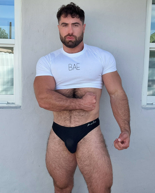 JJ Malibu Men's Muscle-Fit Crop Tee - Daylight Bae