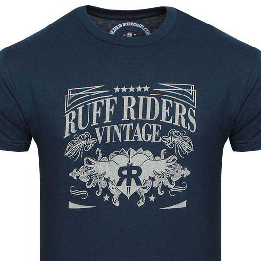 T-shirt à manches courtes Ruff Riders Legacy bleu marine taille M