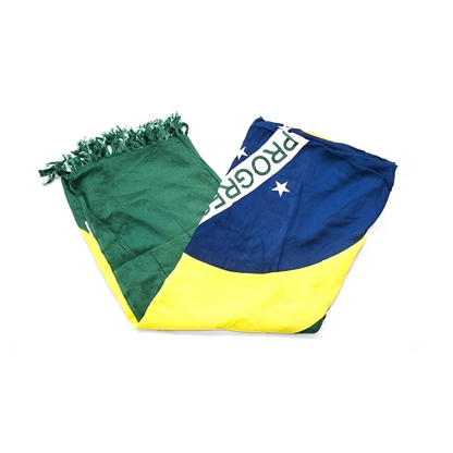 CA-RIO-CA BRASILIEN-FLAGGE CANGA - Grün, Gelb, Blau und Weiß - Brasilianisches Strandtuch (Sarong/Pareo)