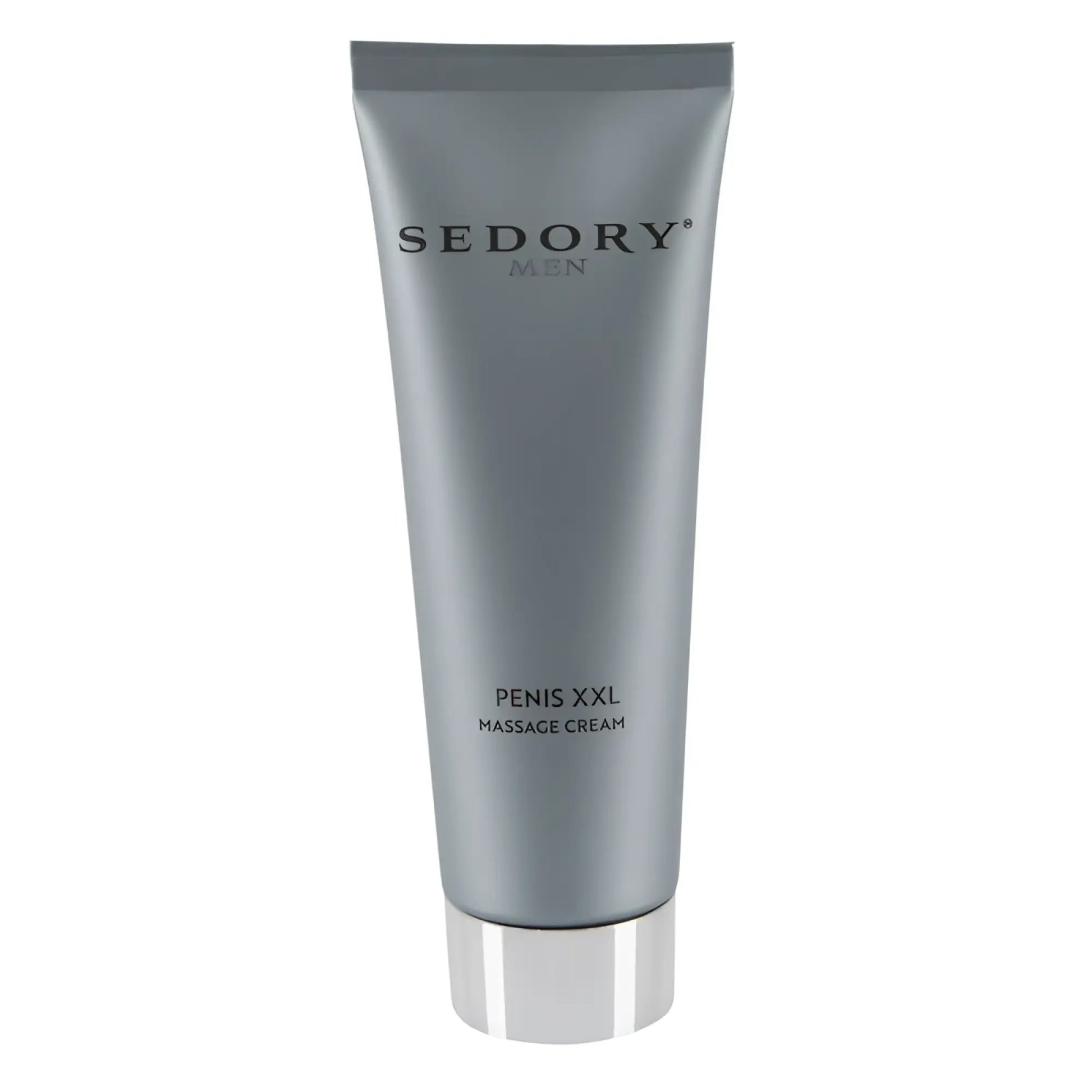 Sedory penis care creme xxl 80ml in a sleek silver tube with metallic cap for mens penis massage and care