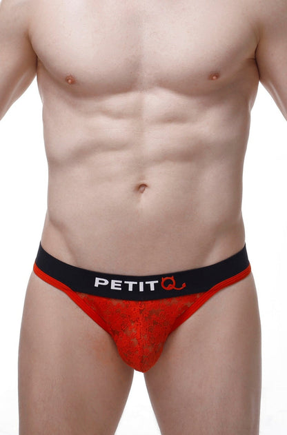 String Maulay Dentelle Rouge