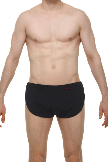 Black briefs short snap joe black with small red logo on left hip designed for comfortable everyday wear