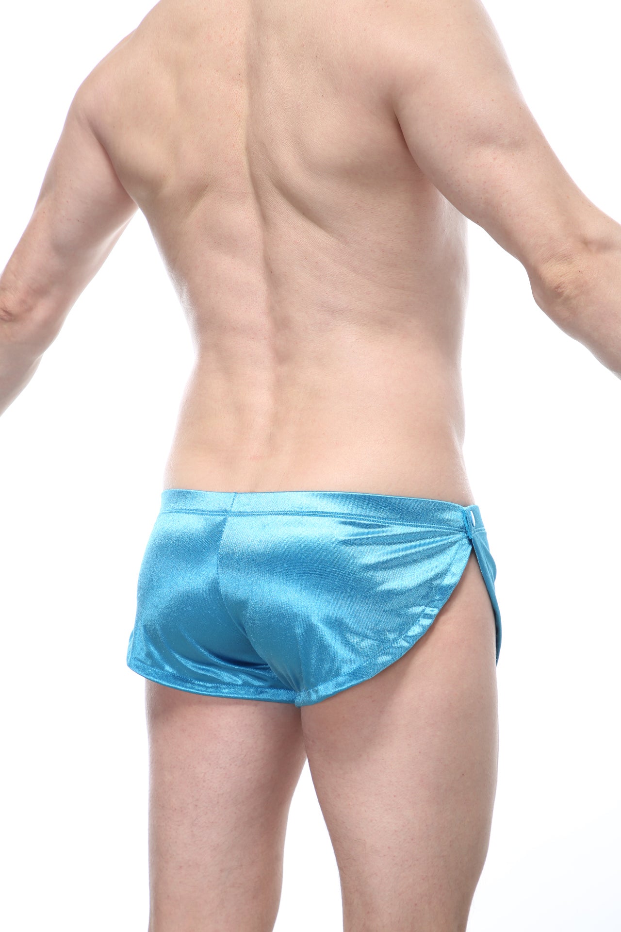 Shorts Snap Satin Turquoise