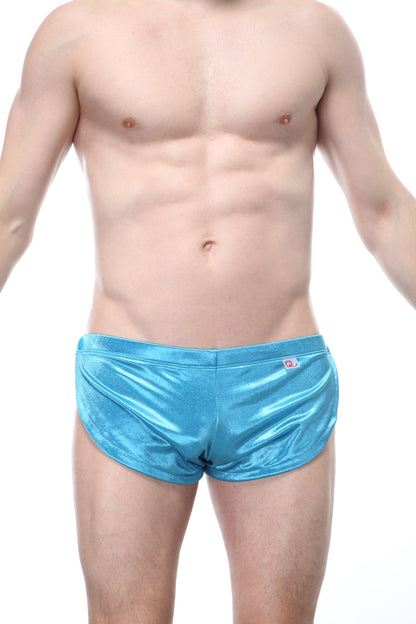 Shorts Snap Satin Turquoise