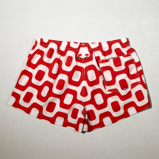 CA-RIO-CA RED & WHITE Pavement Shorts - Italian Shorts