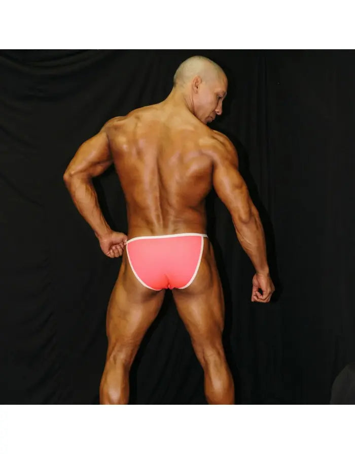 Arroyman Men's Bikini Underwear - Neon Pink/White CRY05M