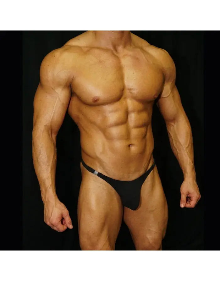 Arroyman Men's Black Buckle Thong Underwear BR008M