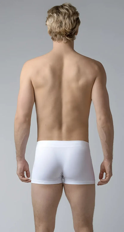 White menâs briefs softest short trunks made of breathable cotton for comfortable everyday wear