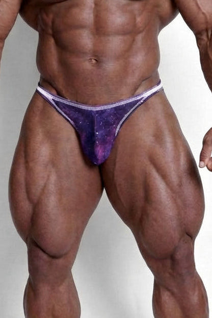 Jed North Men's Men's Bodybuilding Posing Trunks - Galaxy