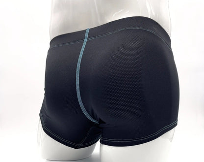 Stitch big boy pouch boxer brief blue black mesh briefs with light blue stitching and white waistband trim
