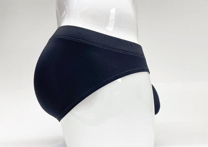 Stitch big boy pouch brief blue mesh briefs with smooth elastic waistband for comfortable support
