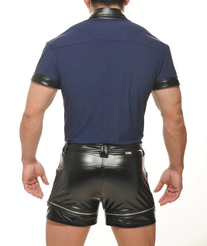 STUD Wear It Proud Corpoal Officer Muscle Top - Navy/Black
