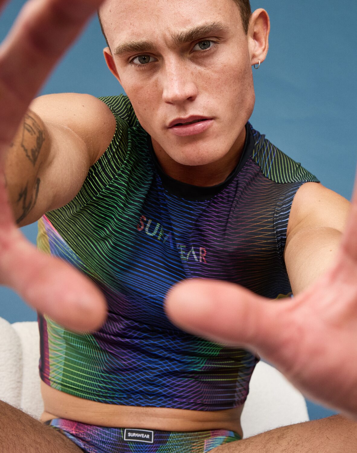 SUPAWEAR Contour Pride Crop Tank - Rainbow