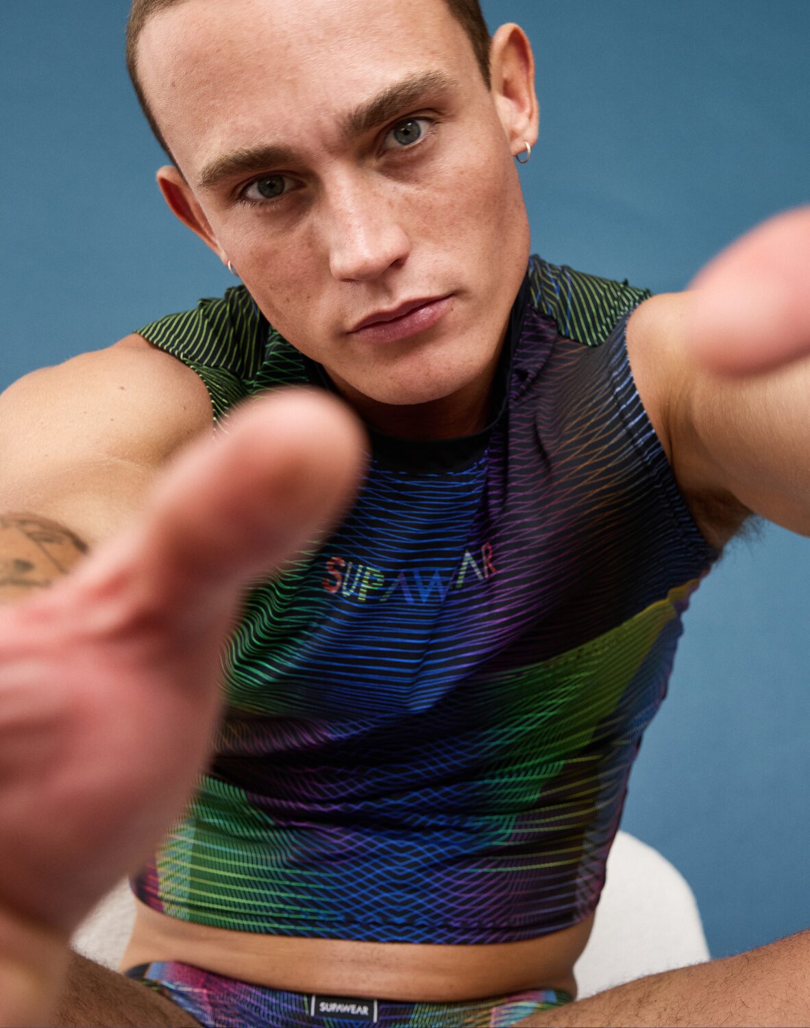 SUPAWEAR Contour Pride Crop Tank - Rainbow