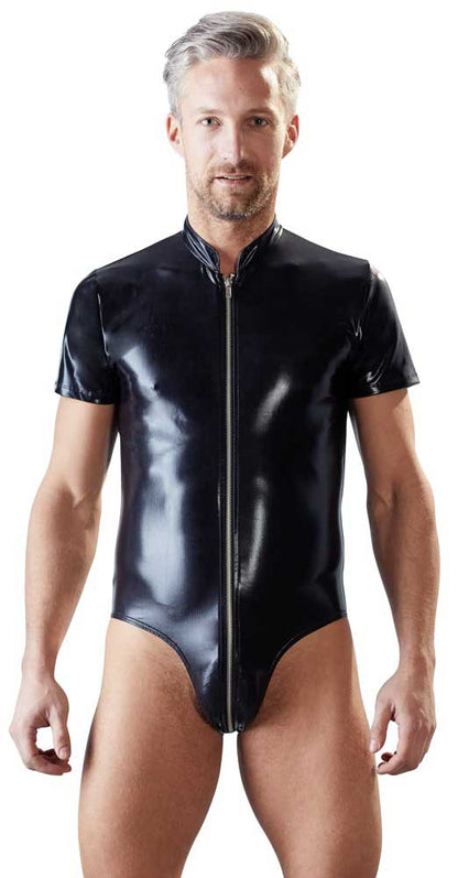 Svenjoyment Wetlook Zipper Bodysuit Schwarz 2150360 Größe XL