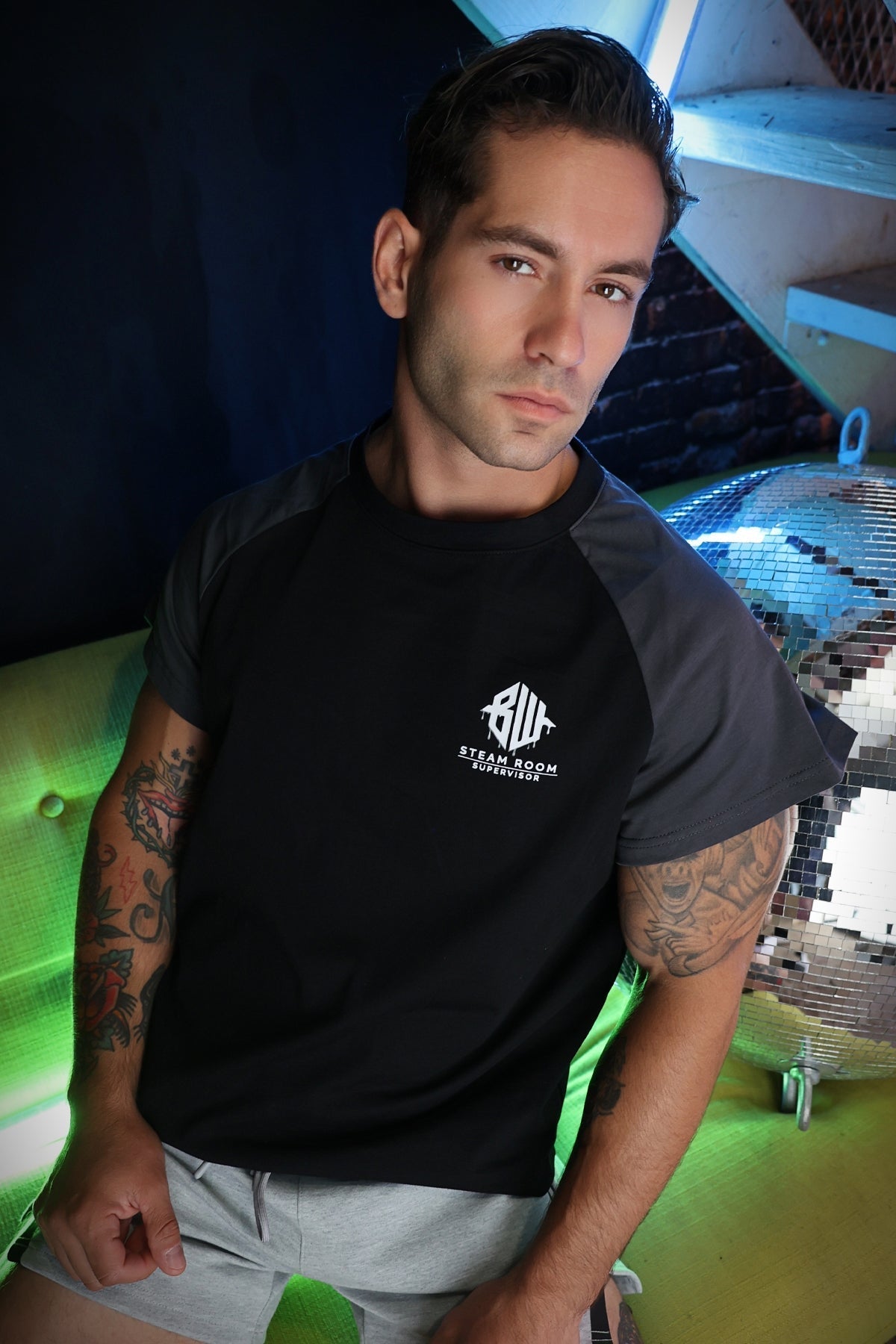 Breedwell Gay Men's Sweat & Sin Raglan-T-Shirt