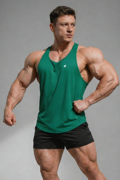 Jed North Men's Fast-Dry Bodybuilding Workout Stringer - Emerald