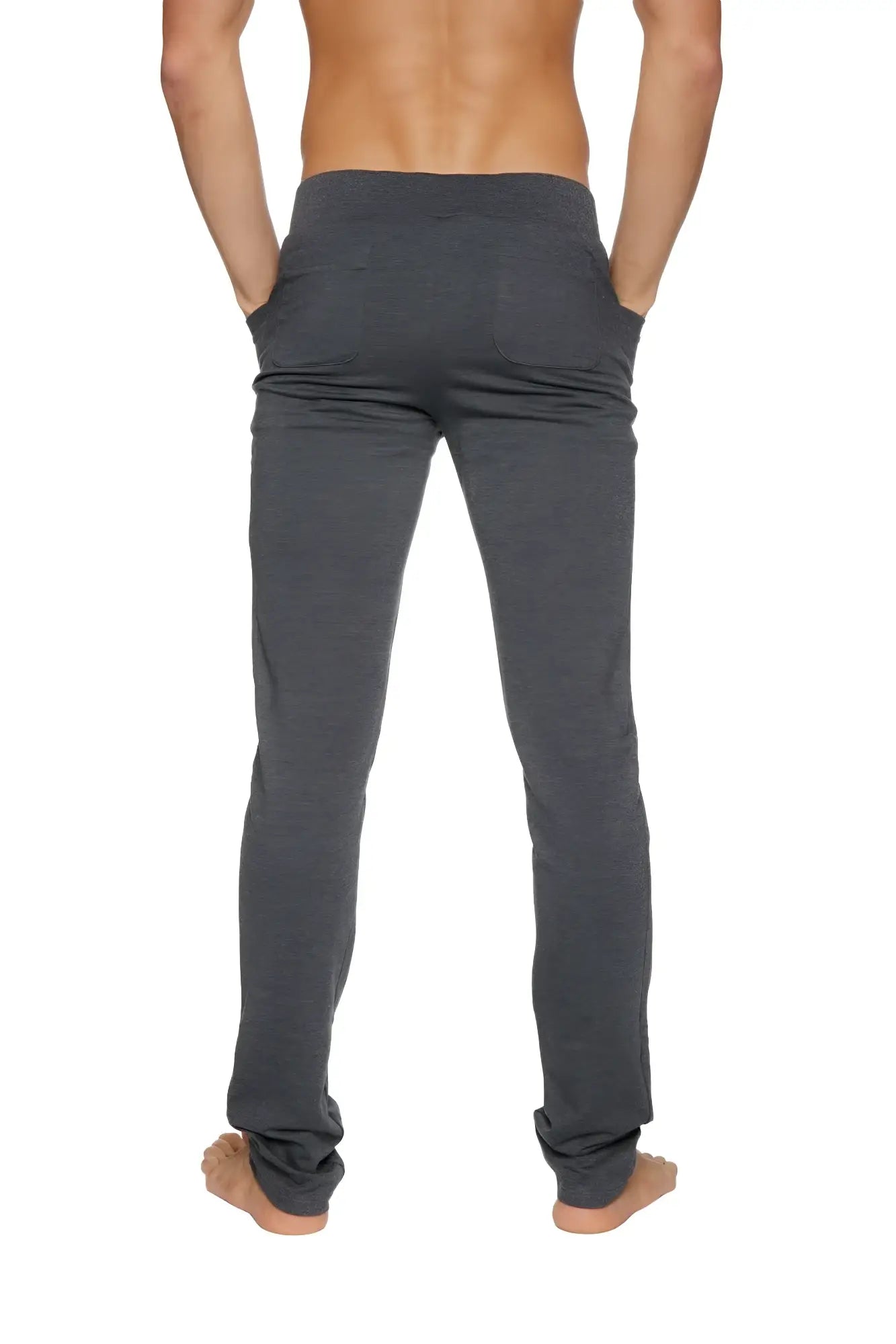 Dark gray tactical urban at home dress pant yoga pants with soft texture relaxed fit and rolled cuffs in charcoal color