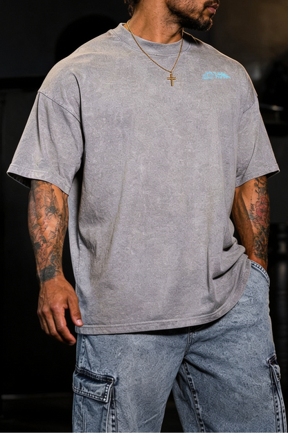 Jed North Men's Vintage Washed Oversized T-Shirt - Storm Gray