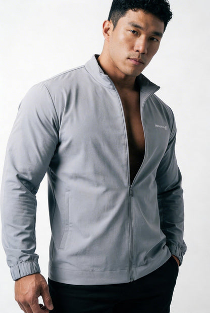 Jed North Men's Premium Athletic Training Jacket - Silver