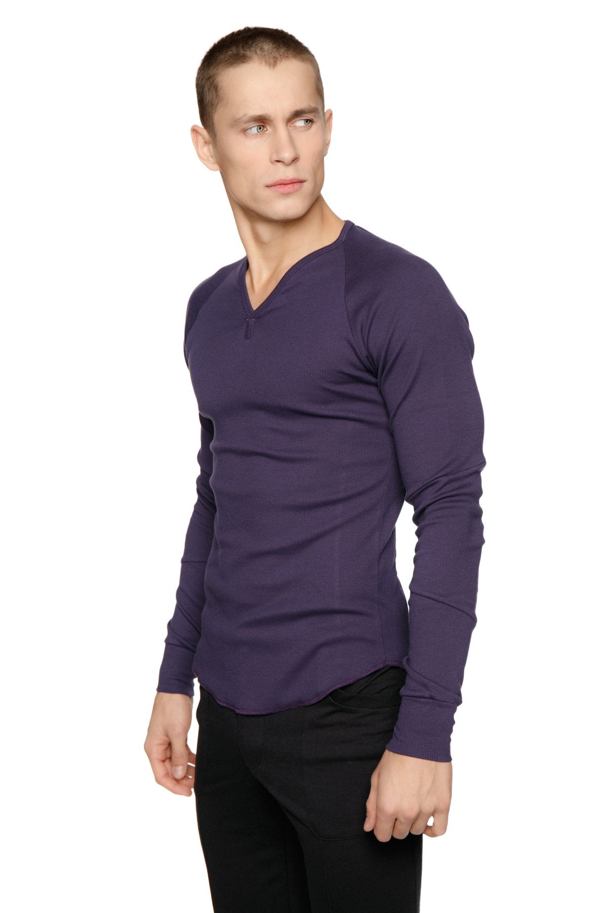 Thermal V-Neck Long Sleeve (Eggplant)