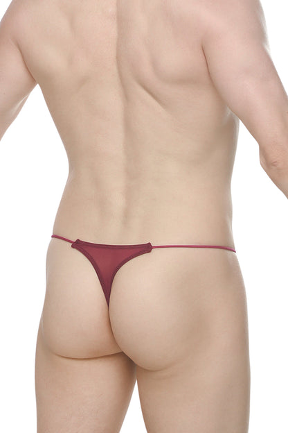 PetitQ Men's Thong Lolif Net Merlot