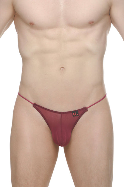 PetitQ Men's Thong Lolif Net Merlot