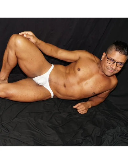 Arroyman Men's Micro Bulge Bikini Underwear - White MCR022M