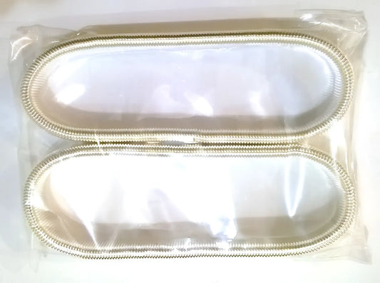 Tnc wedding band pair silver spring metal armbands with two oval silver trays featuring decorative beaded edges